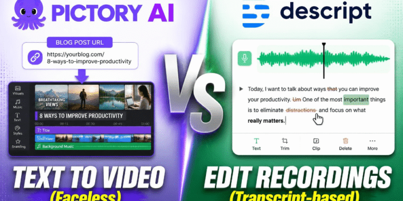 Pictory AI vs Descript: Which AI Video Tool Actually Fits Your Workflow in 2026?