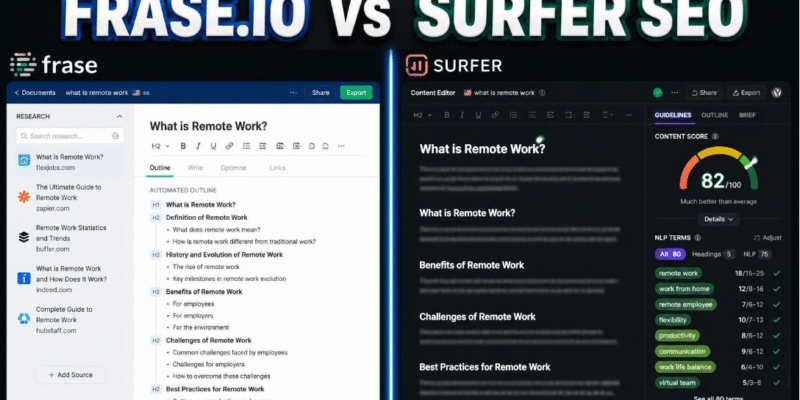 Frase.io vs Surfer SEO: An Expert Comparison for Smarter Content Strategy